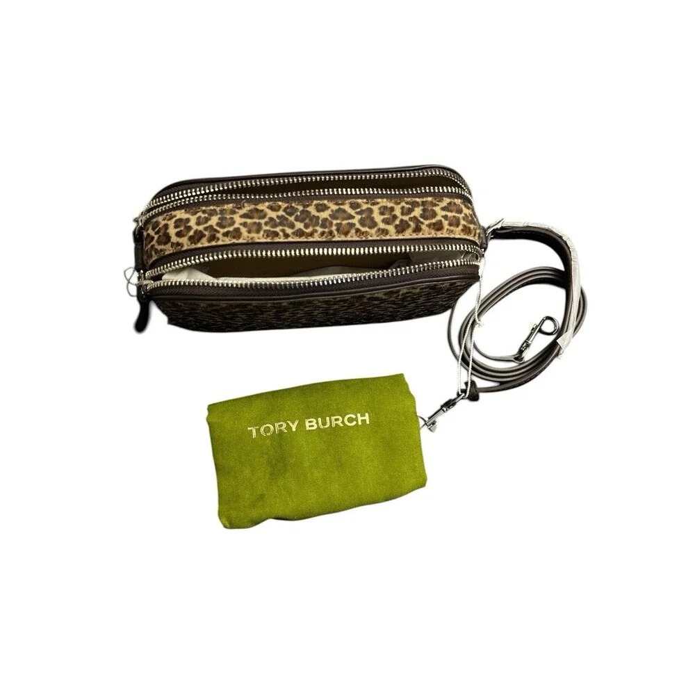 Tory Burch Mini Miller Leopard Print Calf Hair Crossbody Bag New w/tag Authentic
